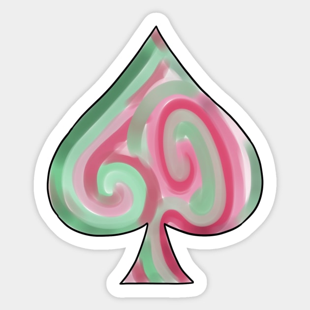 Proud Aces: Abrosexual Sticker by Bestiary Artistry